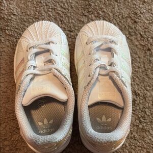 Adidas White Superstar Sneakers Classic Design